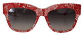 Dolce & Gabbana Red DG4231F Lace Acetate Rectangle Shades Sunglasses -  Jewellery, Women -  Dolce & Gabbana.